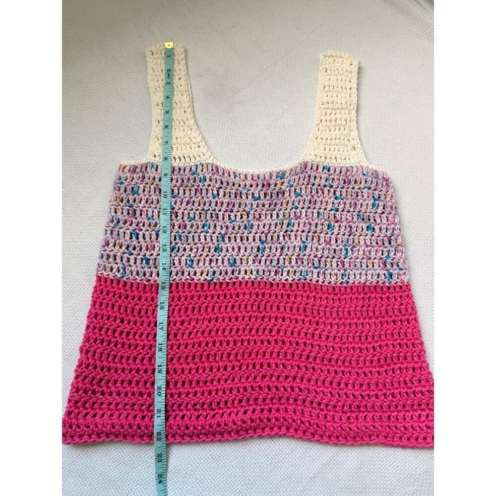 Handmade Crochet Colorblock Tank Top - Picture 3 of 4